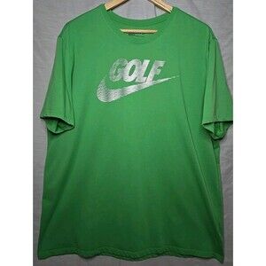 Nike Golf Mens Green Dri-Fit Short Sleeve T-Shirt, Modern Fit, XXL 854512-398